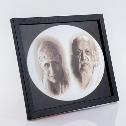 Mother and Sri Aurobindo Photo Frame -  Glass