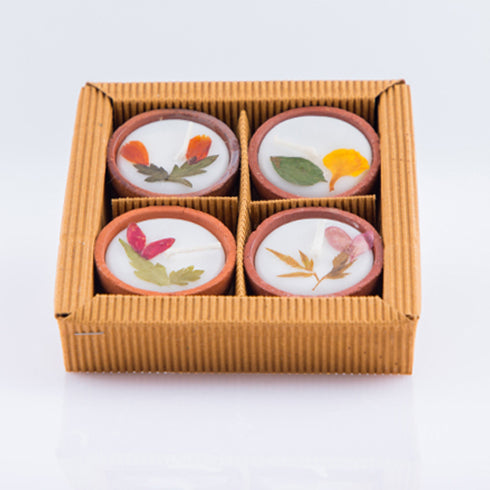 Terecotta Four in One Candle Set - 4cm