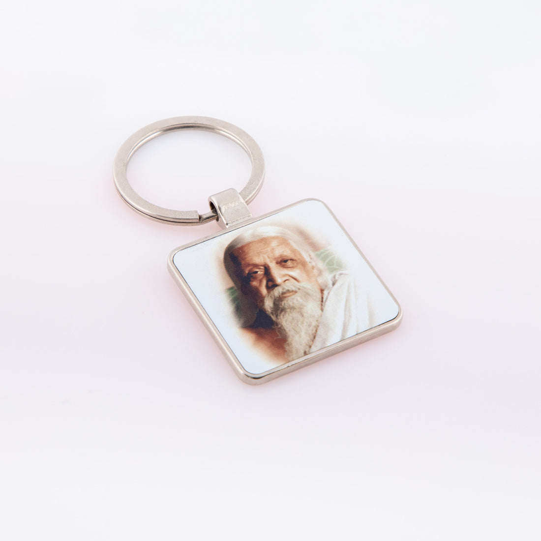 Mother and Ashram Metal Keychain